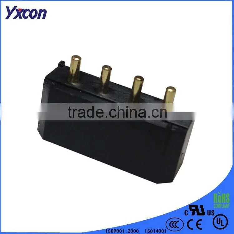 4 pin straight single row black wafer connector