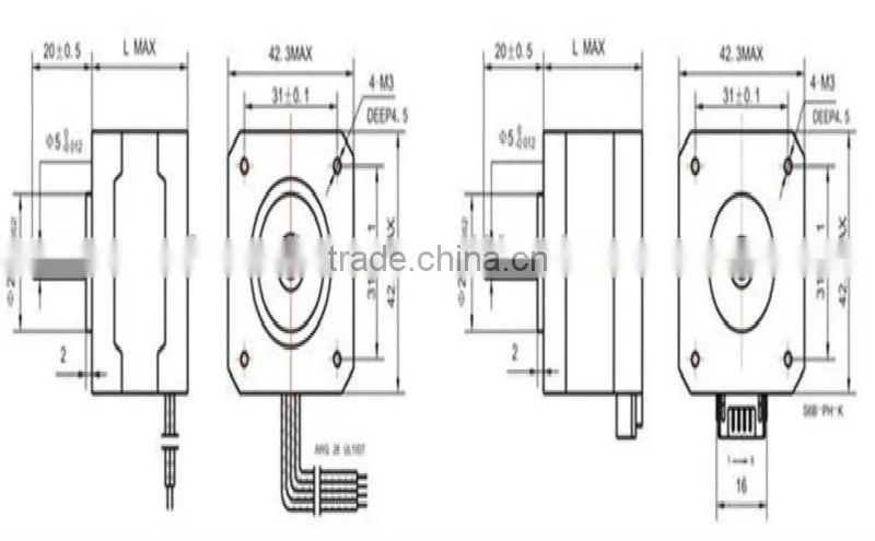 High Torque 42mm Hybrid Stepper Motor