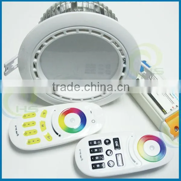 AC86-265v wireless remote control aluminum housing&heat sink,round RGBW led panel light