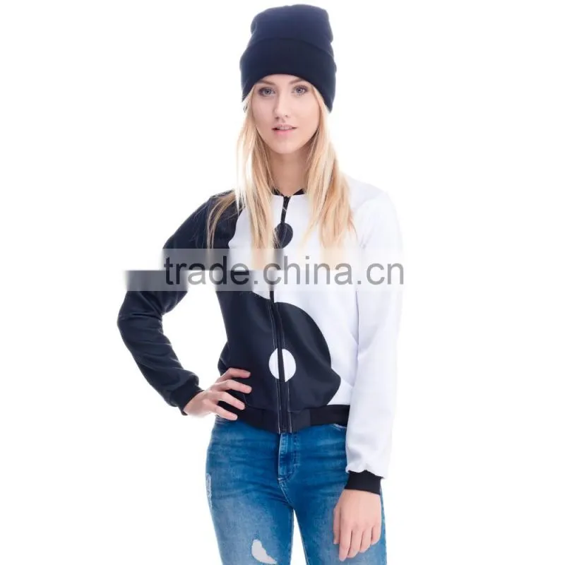 3D emoji printing hot fashion girl emoji bomber-jacket little moq to custom