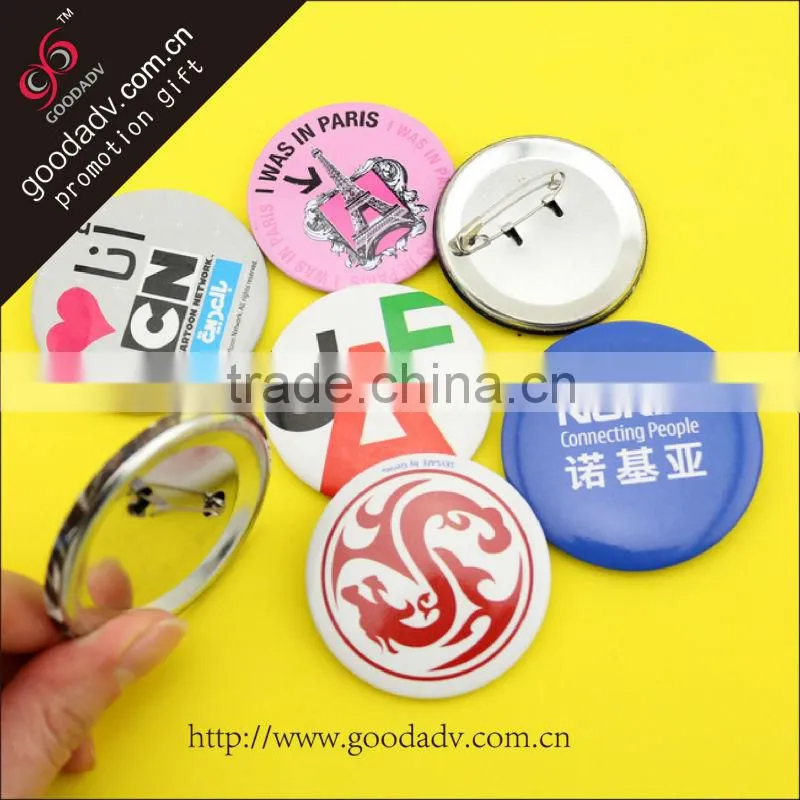 Any color tinplate OEM production teen rank badge / button badge pin