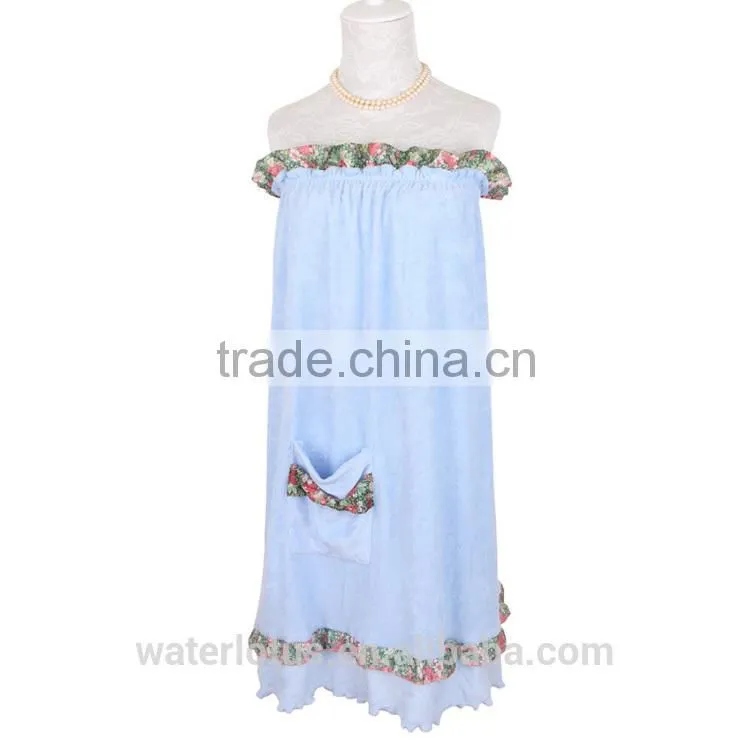 2014 yiwu factory OEM service customized personalized bath products terry bathrobe with pocket