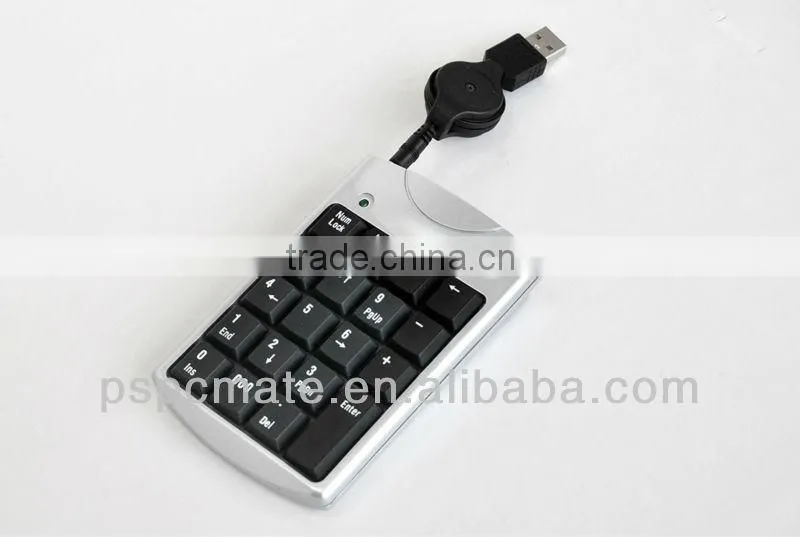 numeric keypad with separated usb cable,wired laptop number keypad