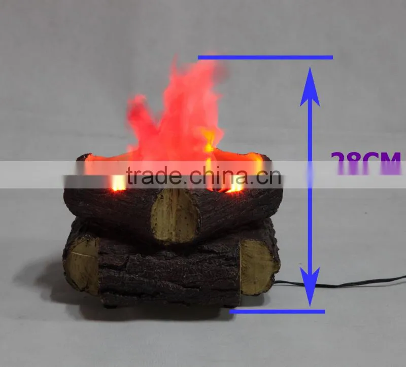 Halloween Decor fake camfire wood led flame decoration lamp