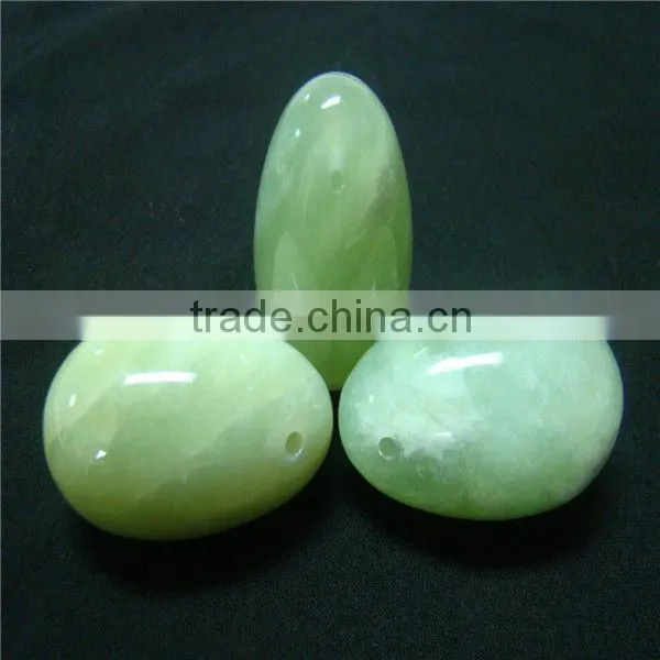 Natural gemstone Drilling Jade Vagina Eggs For Sale