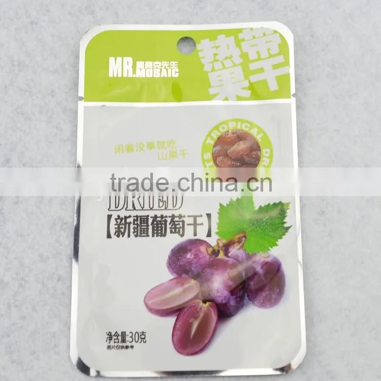 aluminum lamination material vacuum disposable snacks packing bag , header bag with printing