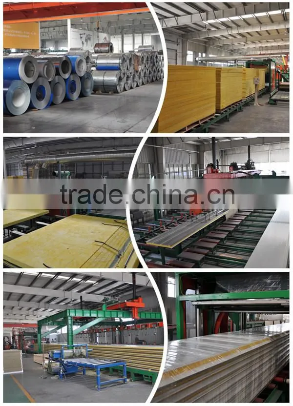 Fire Rated Sandwich Panel Warehouse Glass Wool Sandwich Panel
