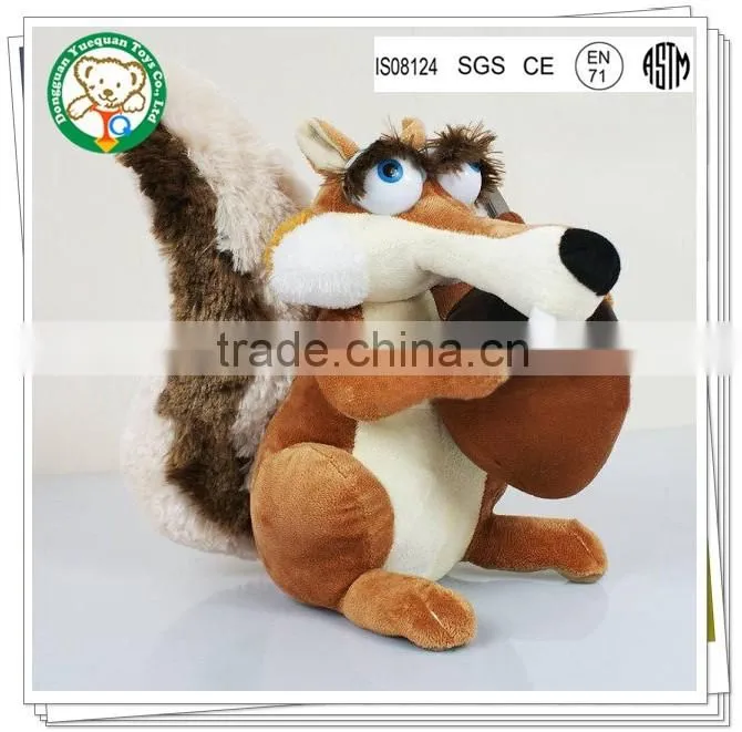 OEM stuffed toys Factory/Cute squirrel scott plush toy custom
