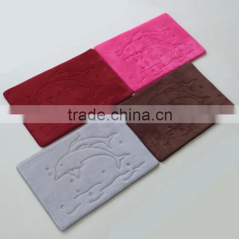 bathmat with anti slip base Bathroom floor mats