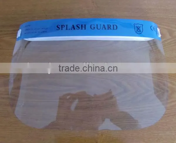2016 Disposable Medical face shield Safety anti-fog & chemical splash Face Shield dental face shield PET face shield