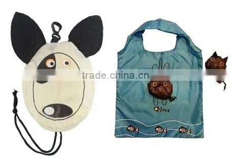 2015 new product animal shape portable shopping tote bag