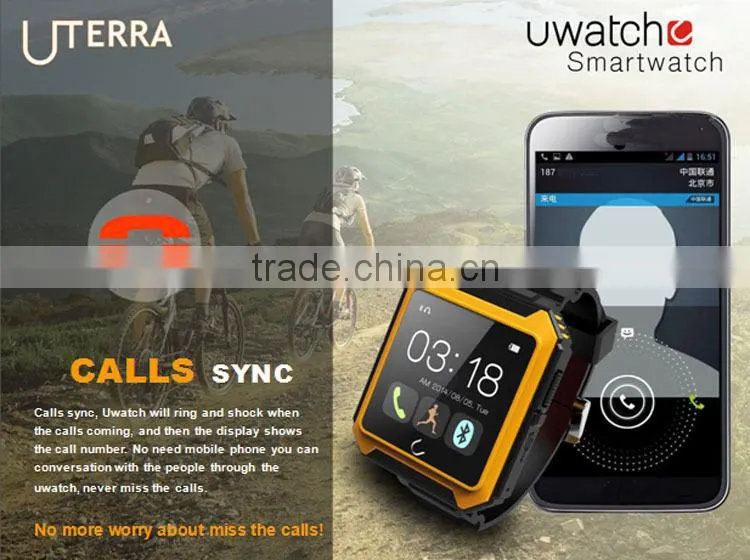 2015 New iOS Android Wrist watch with waterproof dustproof and shockproof function