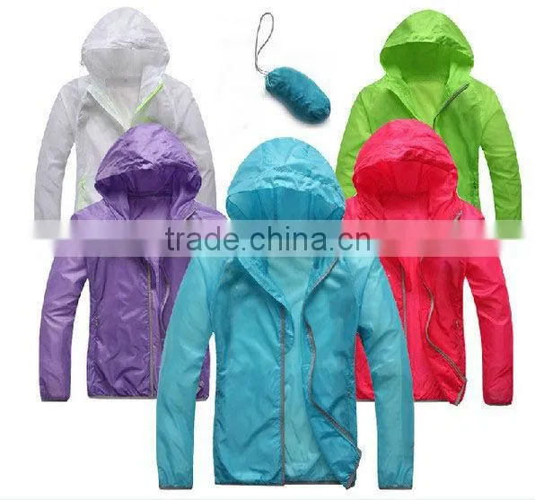 100% nylon summer windbreaker jacket