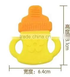 2016 Hot Sale bpa free fruit shaped silicone baby teether