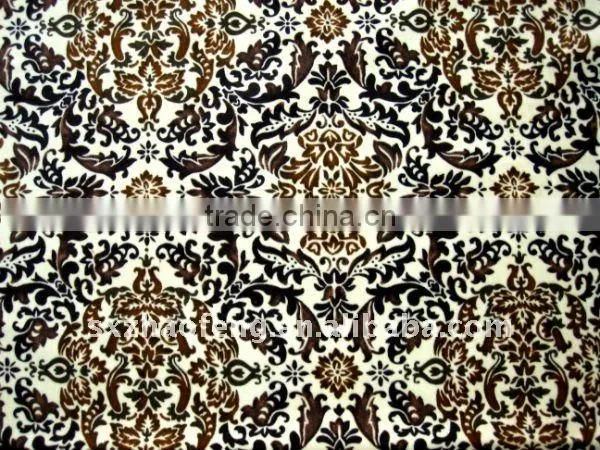 cotton spandex printed velvet fabric