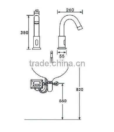 High body brass automatic infrared sensor kitchen tap QH0108H