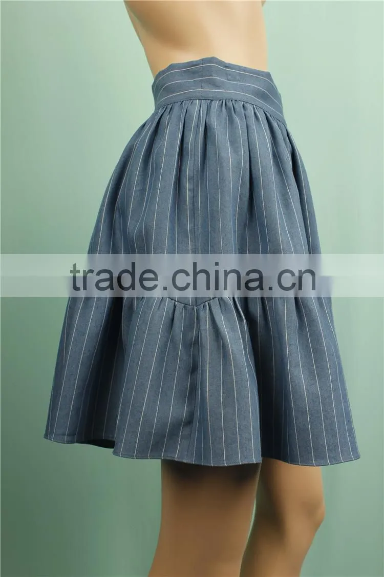 2016 S/S hot sell own design pleated women short skirt