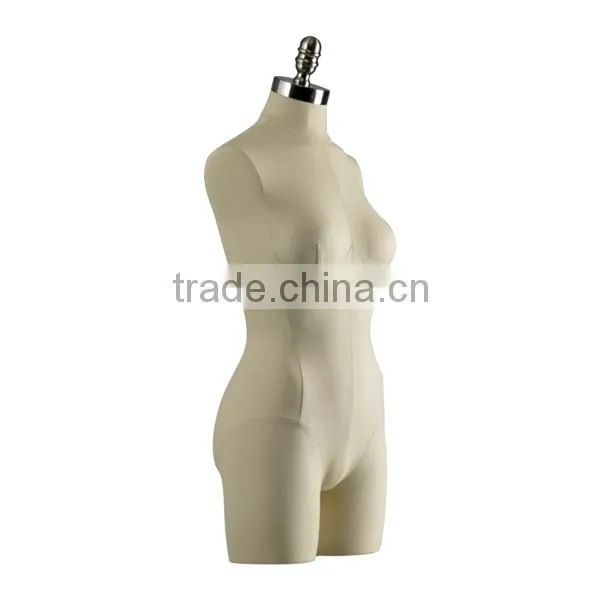 fabric dress form mannequin with wooden arms