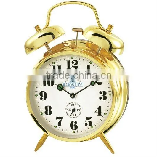 3.5 inch metal case mechanical alarm clock, desktop clock, Bedside clock