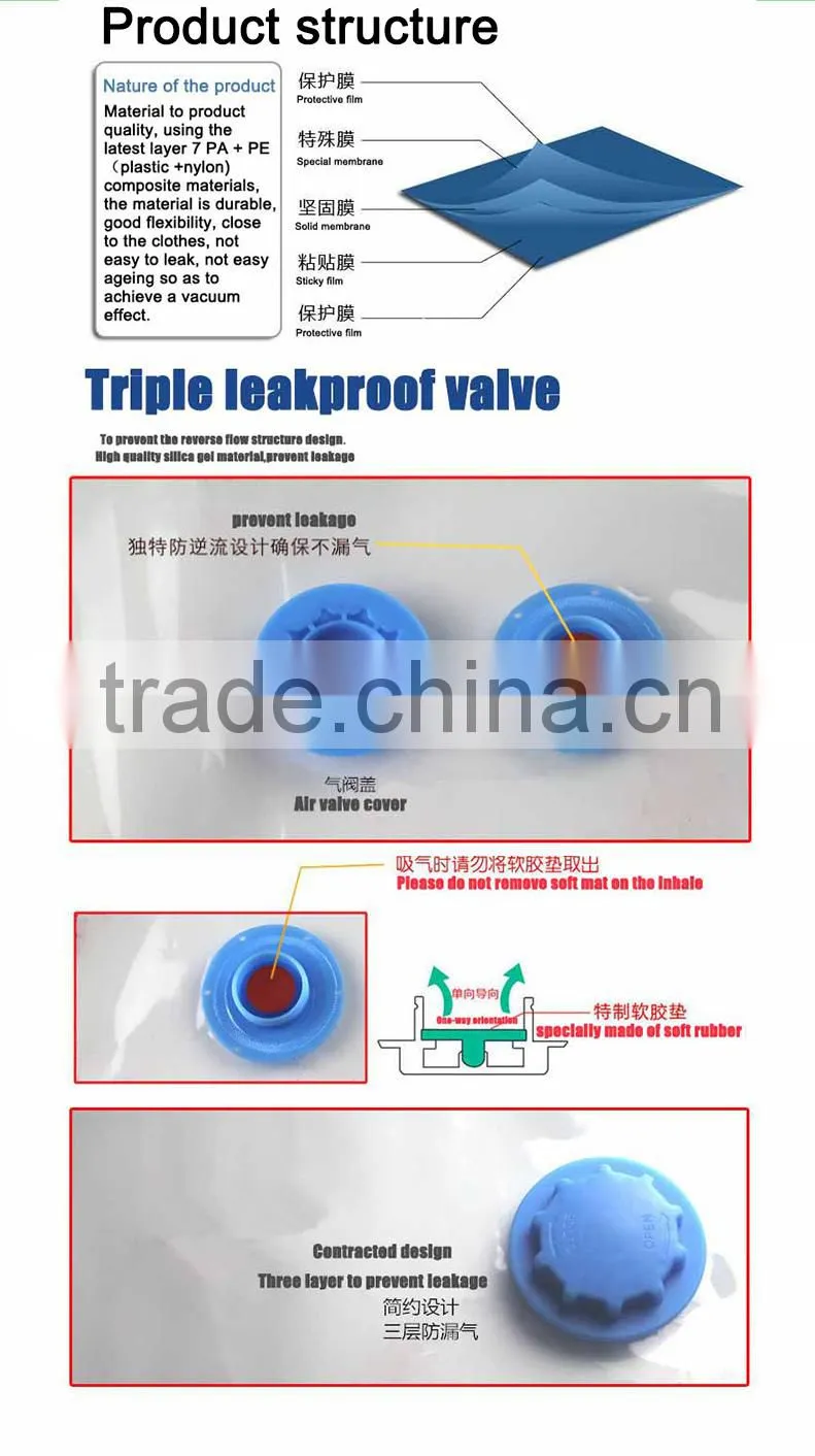 SGS certificated vacuum space bag cubes