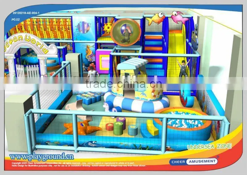 Cheer Amusement Ocean theme Indoor Softpaly Ground Equipment