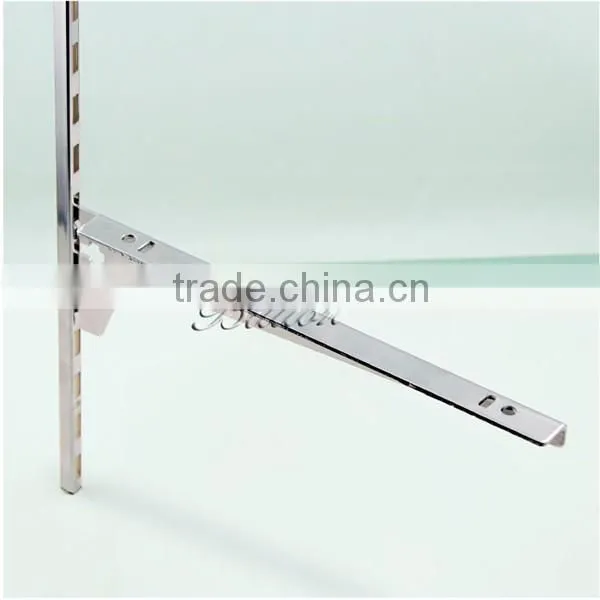 Metal Cardboard Brackets Supermarket Pipe Brackets Chrome Tube Hook