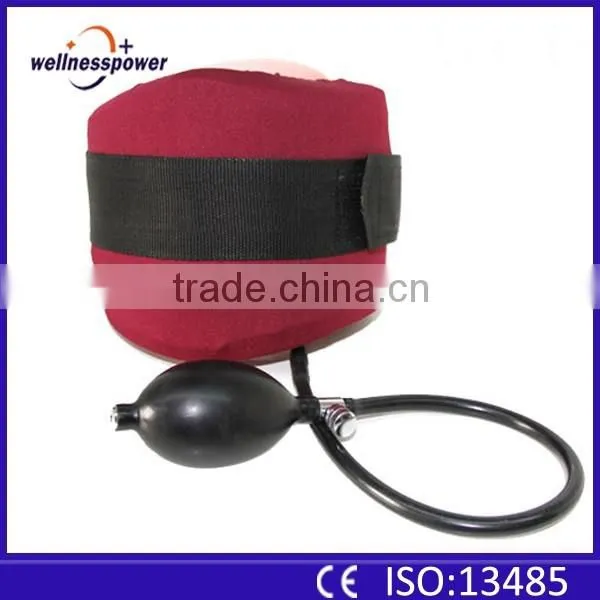 2016 adjustable red rubber air bag inflatable cervical neck collar