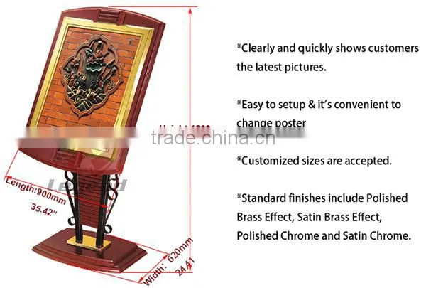 Floor Standing Sign Stand Menu sign bracket manufacturer