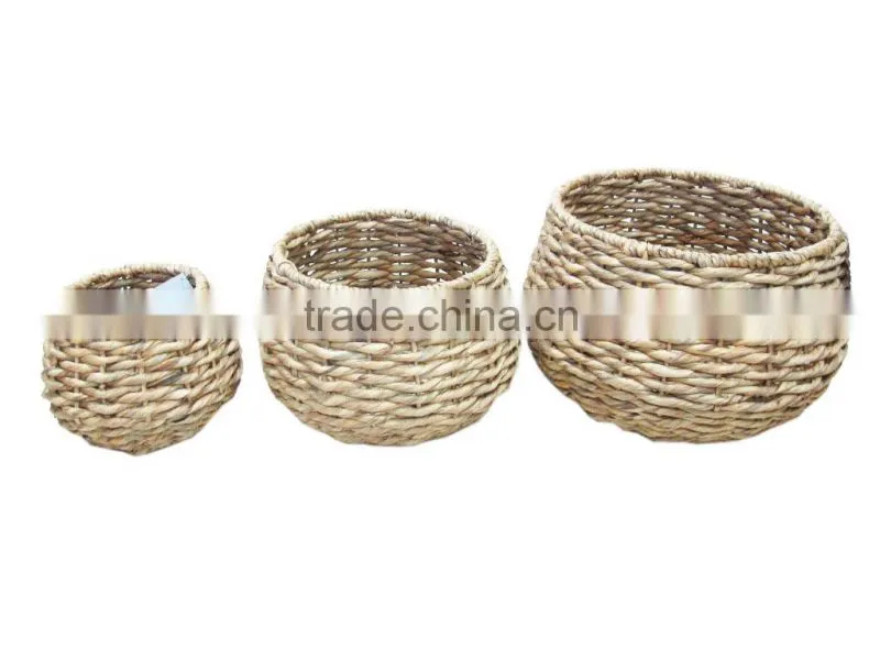 2015 New Product Oval Water Hyacinth Basket for Home Decoration and Furniture