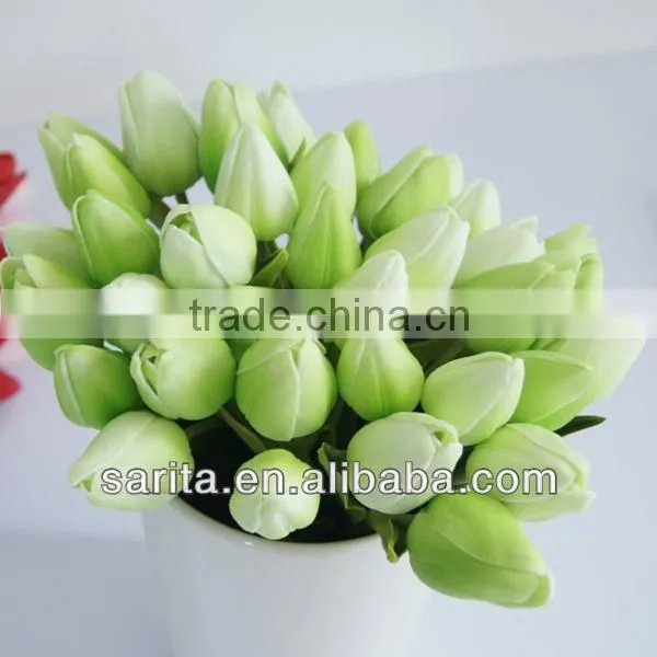 new design perfect green colors real touch artificial tulip