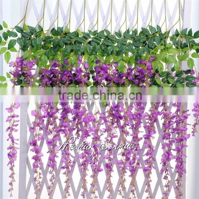 Artificial hanging rattan wall plant for indoor decoration