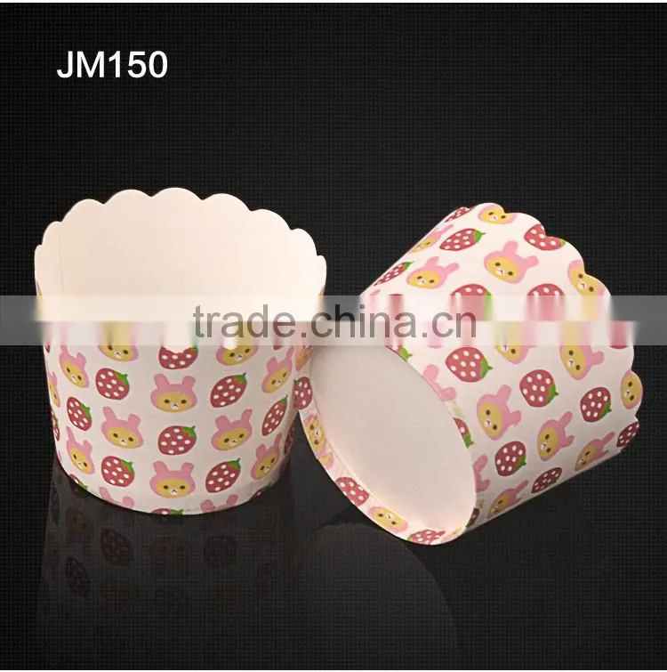 JM150 BAKEST medium strawberry pattern high quality muffin cake paper cups multiple pattern selection