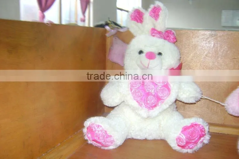 plush rabbit with heart