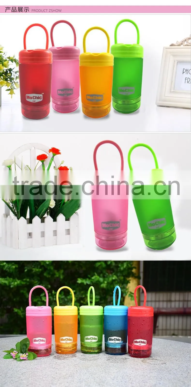 8oz 12oz 16oz custom Reusable Plastic Tritan classic coffee tumbler travel mugs water cups with Silicon sleeve and lid
