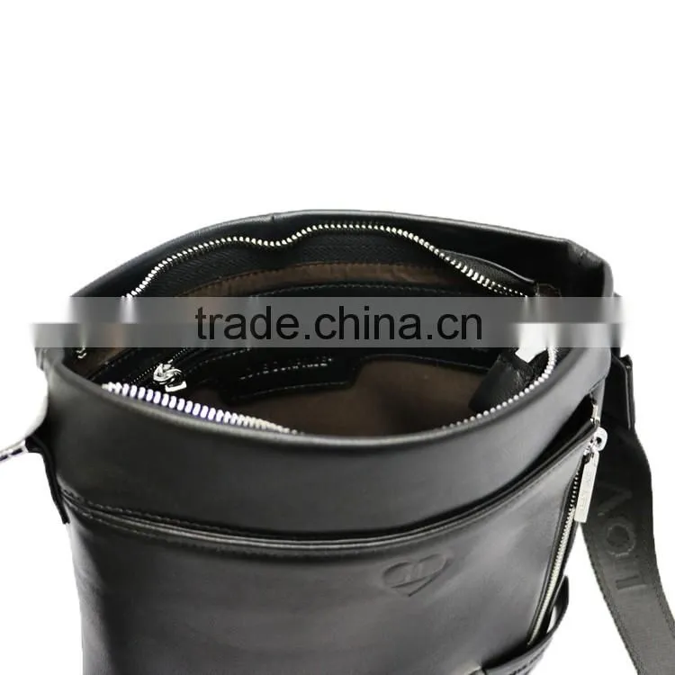 Newest shoulder bag black genuine leather bag briefcase for men