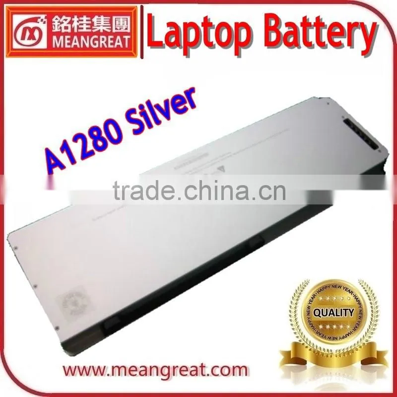 6 cell generic laptop battery for macbook a1280 with silver color 10.8V 4200mAh