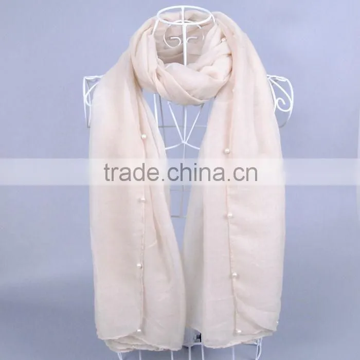 Pearl Fashion 100% Viscose Women Scarf Voile Scarves 180*90 Pashmina Muslim scarf
