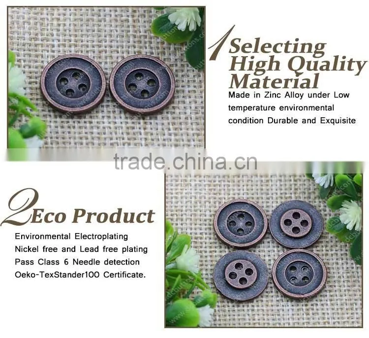 Round shape metal type shirt clothing button sew button