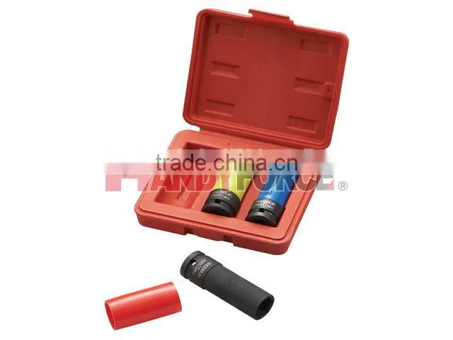 3PCS 1/2" Wheel Deep Socket Set, Specialty Socket and Socket Set of Auto Repair Tools