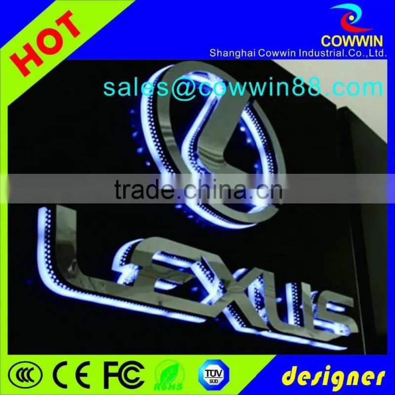Outdoor/Indoor advertising Stainless Steel DIY LED Backlit Channel Letter Sign Hot sale 2016