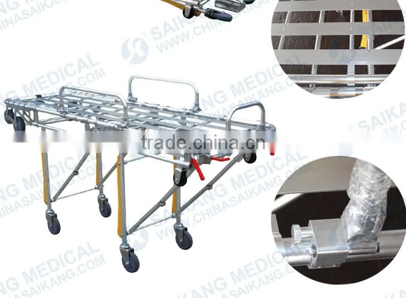 SKB039(C) Aluminum Alloy Medical Stretcher Trolley For Ambulance