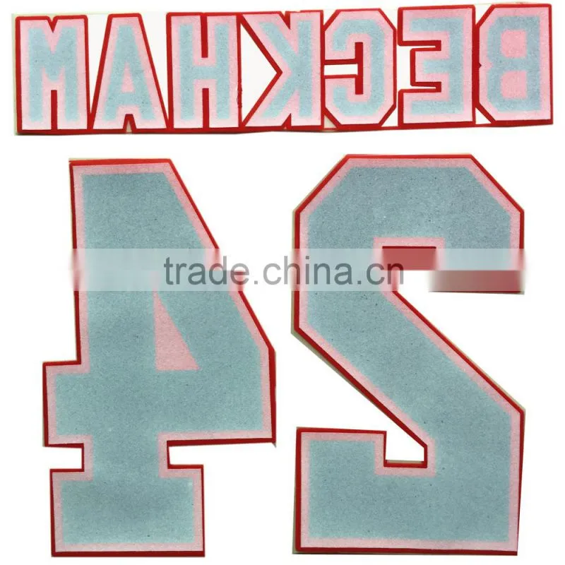factory direct garment usage iron on letters and numbers iron on nfl iron on jersey numbers