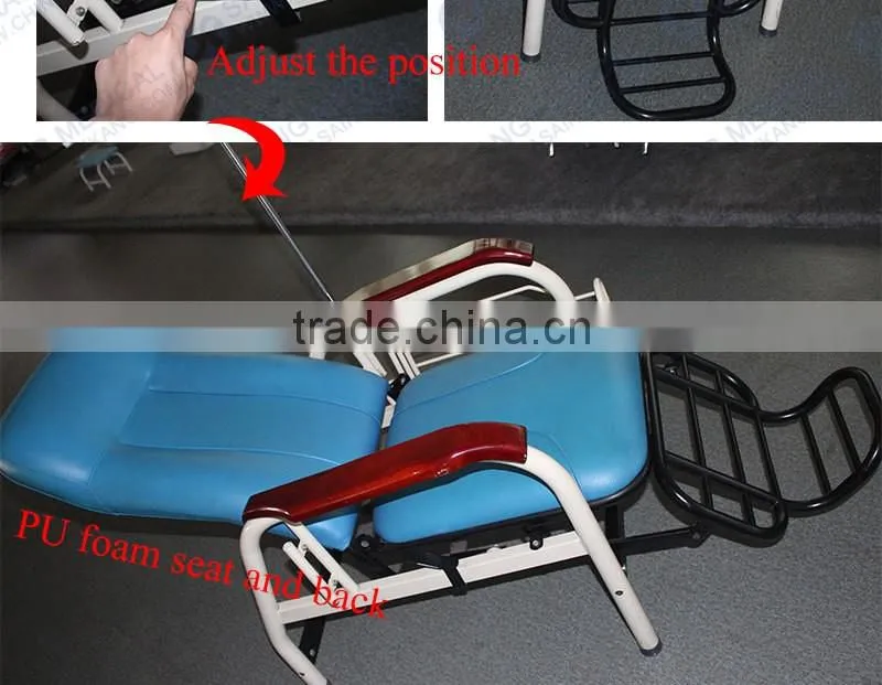 SKE005 Adjusted Steel Cushion Transfusion Chair