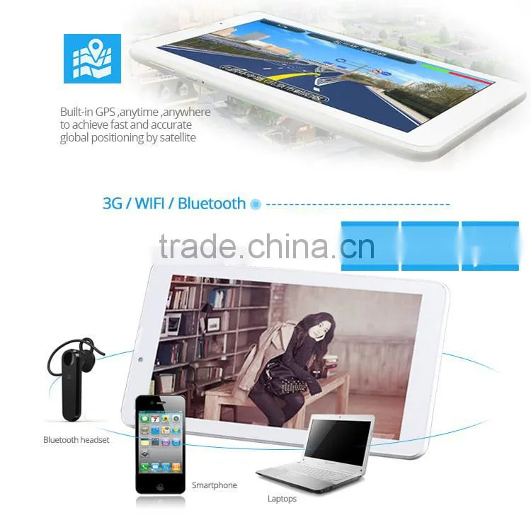 IPS 7inch quad core dual sim card 3g tablet pc software download with GPS bluetooth+phone call function