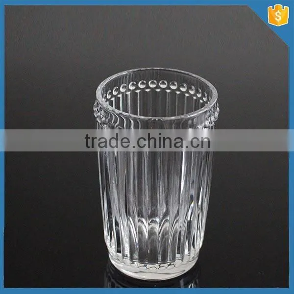 Dot Rimmed Crystal hand pressed HiBall drinkingware Christmas use glass tumbler