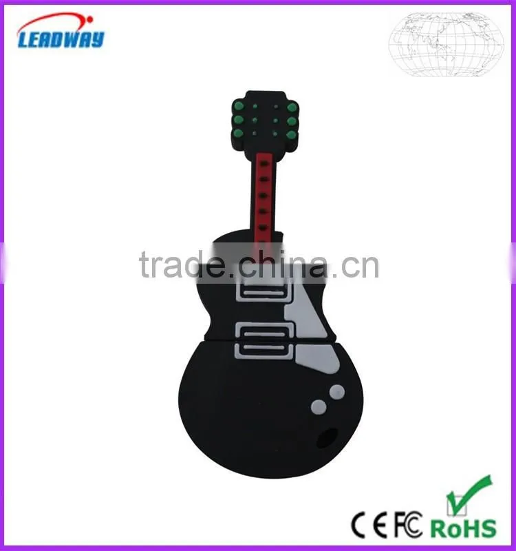 Top selling products 2016 pvc guitar usb stick with high speed flash