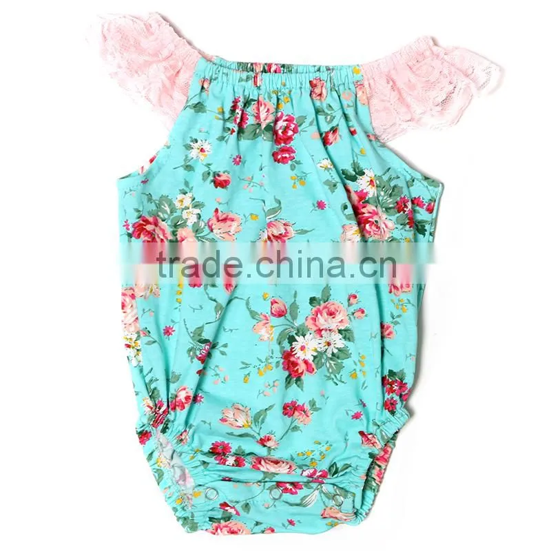 SALE!!! Novel style Romper, baby girl's cotton romper with lace cap sleeve romper