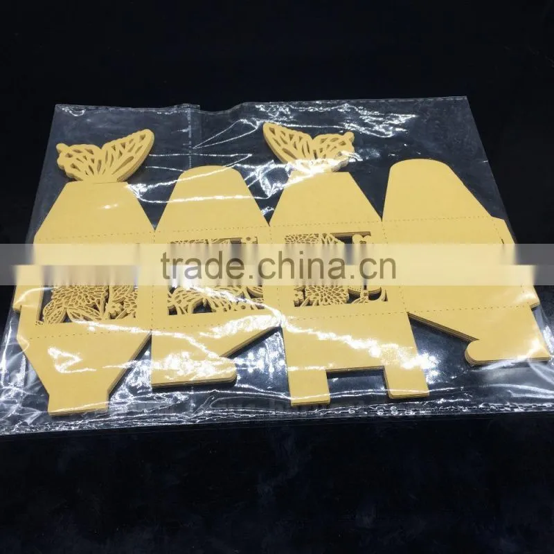 W31 Laser wedding card place card Love flower Holder Table Seat Card for Wedding