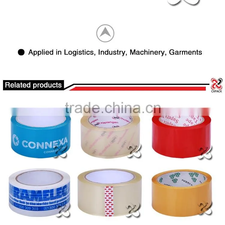 Popular BOPP low residue printed No noise stationary tape