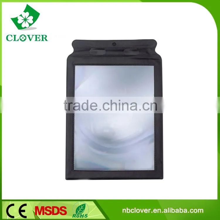 Promotion credit card size with PU leather flat magnifier for elderly